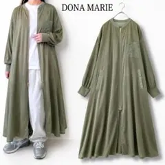 DONA MARIE バックシアーギャザー MA-1 ロングコート カーキ 38 - メルカリ