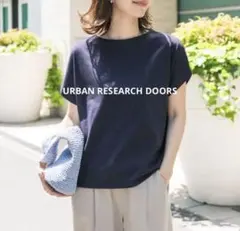 URBAN RESEARCH DOORS ネイビー 半袖 Tシャツ シンプル