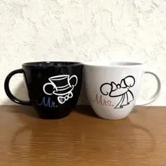【中古】Disney ディズニー リゾート ミッキー ミニー ペア マグカップ
