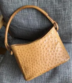 美品　ショルダーバック　オーストリッチ