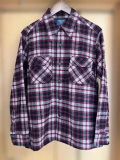 60s ペンドルトン ビンテージ レアカラー ウールシャツ　レッド　ブラック