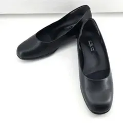 極美品　Furio Valentino　パンプス　24.5cm　4E　幅広　黒