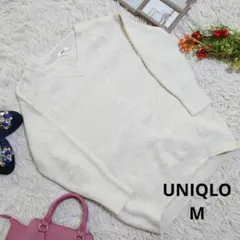 ♥UNIQLO♥チュニック/ニット/セーター（M）ミックス/Vネック/洗濯可能