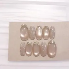 現品　ネイルチップ　フラッシュ　マグネット　ガラスフレンチ