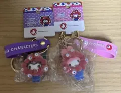 ミャクミャクサンリオフロッキーストラップ　マイメロ　クロミ　2個セット