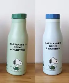 【未開封】スターバックス スヌーピー コラボ ステンレスロゴボトル  GR＆BL