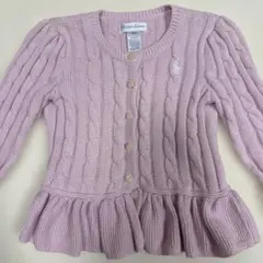 ラルフローレン　カーディガン　ピンク　18m