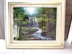 黒木啓 油彩画 自然風景 額装 肉筆 インテリア 和モダン