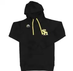 ホークス　パーカーMajestic 3XL 黒