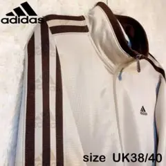 人気! アディダス 00s ベージュ×ブラウン ゆるダボ トラックジャケット L