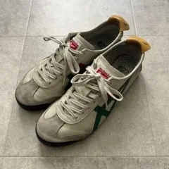 オニツカタイガー メキシコ66 レザー ホワイト×グリーン×レッド 27cm