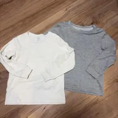 2枚セット　極暖ヒートテックコットンワッフルクルーネック　110 130