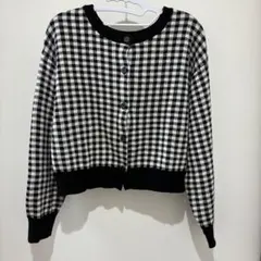 gu チェック柄カーディガン