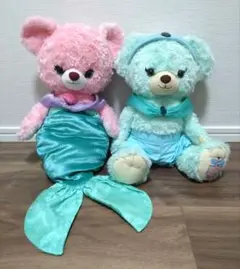 ディズニーシー　ユニベア　 ぬいぐるみステラルー＋アリエルコスチューム ジェラトーニ＆ステラルー,リトルマーメイド アリエル＆エリック