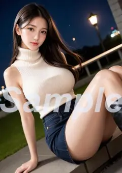 AI美女 A4 L判 ポスター 可愛い 美人 アート グラビア j071311のサムネイル