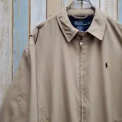 H433☆ポロバイラルフローレン☆スイングトップ☆ブルゾン☆刺繍ロゴ☆90s☆M