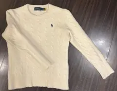 POLO RALPH LAUREN ケーブルニット セーター Mサイズ　白