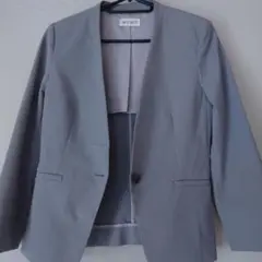PLST ノーカラージャケット XS グレー