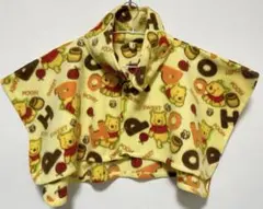 Disney くまのプーさん フリース ポンチョ ケープ ※used※
