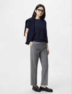 UNIQLO ユニクロ スマートアンクルパンツ 丈標準 グレー Mサイズ