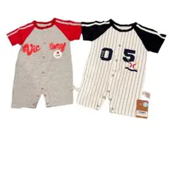 新品未使用❤️ ロンパース カバーオール 6ヶ月 ベビー 半袖 2枚セット