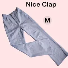 ナイスクラップ／裏地付／ラベンダーフレアパンツ／Mのサムネイル
