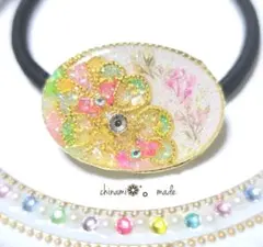 レジンヘアゴム Springオーバル