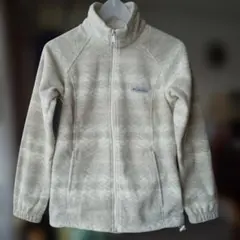 Columbia フルジップフリースジャケット クリーム色