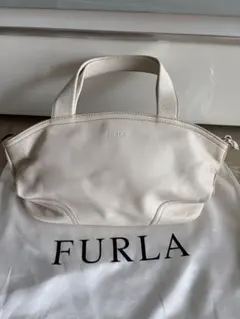 ☆ FURLA ☆ クラッチバック バック 本革 ホワイト リボン - メルカリ