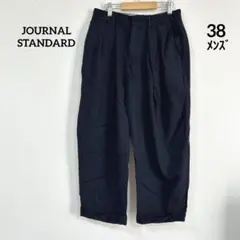 JOURNAL STANDARD ネイビー ストライプスラックス タック入り