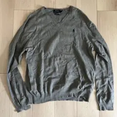 Polo Ralph Lauren グレー Vネック セーター L