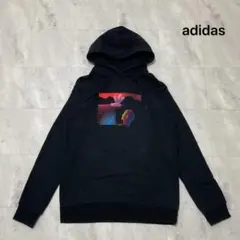 アディダス スウェットパーカー フード プルオーバー プリントロゴ アメカジ