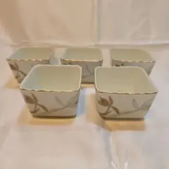 深川製磁　四角　ミニ　小鉢　5点セット