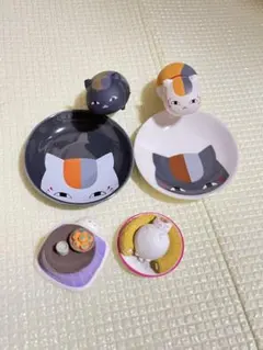 夏目友人帳　ニャンコ先生　小皿とフィギュアセット