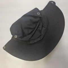 サファリハット 2WAY 速乾 軽量 紫外線対策 アウトドア あご紐付き 黒