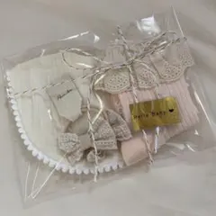 出産祝い　女の子　ベビー　プチギフト　ラッピング　ハンドメイド