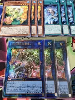 四花繚乱の霊使い　精霊獣の使い魔　憑依共鳴　霊使い　遊戯王　9枚セット　レリーフ