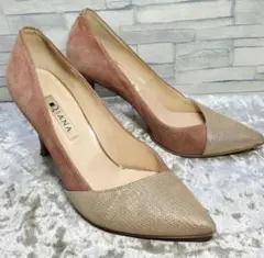 Diana ピンクとゴールドのハイヒール 24cm