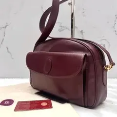 ◇Gカード付き美品◇カルティエ　マストライン　ショルダーバッグ　ボルドー　90s