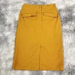 Saloon【36】ミディ丈スカート　イエロー　小さいサイズ　春秋　レディース