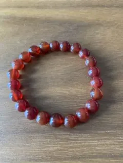赤瑪瑙パワーストーンブレスレット細目
