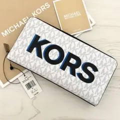 新品 MICHAEL KORS長財布 ホワイト 財布 長財布 シグネチャー