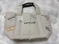 BAYFLOW 刺繍トートバッグ ホワイト
