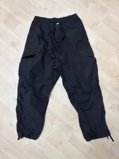 ブラックカーゴパンツ ウエストゴム