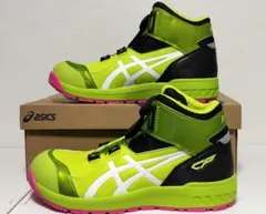 asics アシックス 蛍光イエロー マーブル 安全靴 未使用 - メルカリ