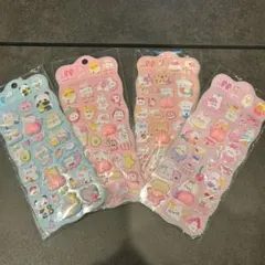 4枚セット　おしりぷにぷにシール　３Dシール　マシュマロシール　シール交換