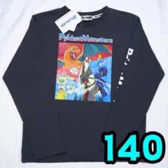 【新品】ポケモン　ロンT　140　濃灰　リザードン　レックウザ　長袖　キッズ