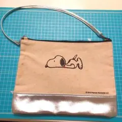 スヌーピー ポーチ メタリック