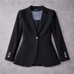 H&M ジャケット ブラック M〜L相当 テーラード オフィス 通勤 きれいめ