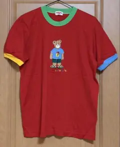 ミニハウス クマイラスト ワッペン半袖Tシャツのサムネイル